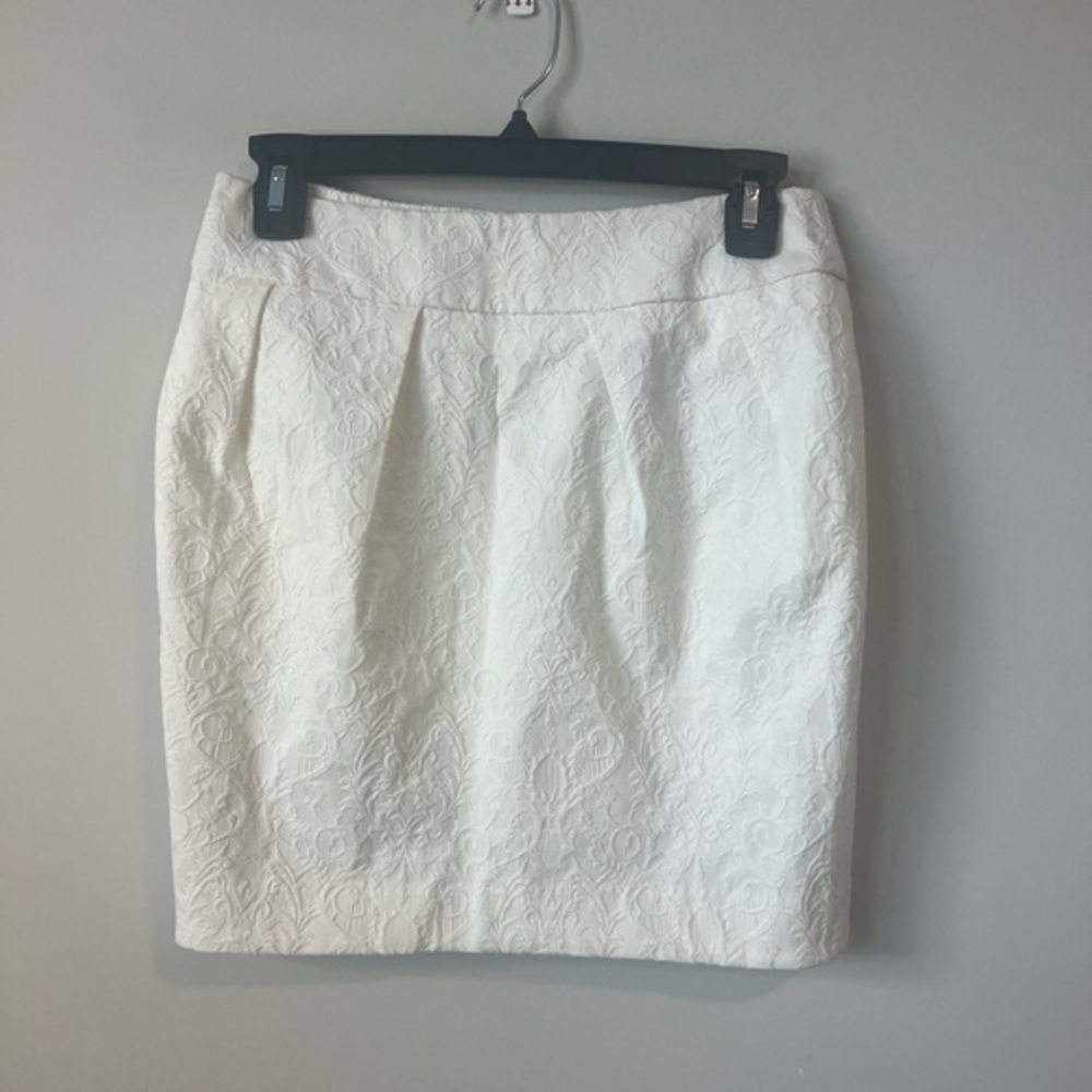 Cynthia Rowley white textured skirt size 2